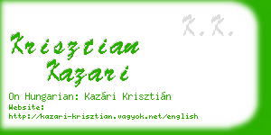 krisztian kazari business card
