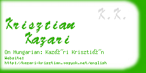 krisztian kazari business card